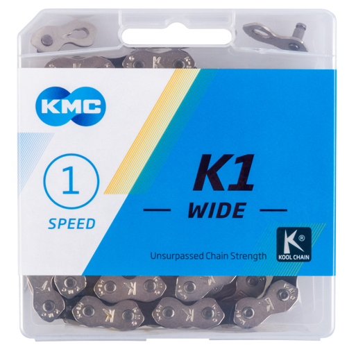 KMC Kette K1 WIDE silber/schwarz 1/2 x 1/8 110 Glieder