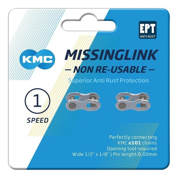 KMC Missing Link 101NR EPT Silver 1/2" X 1/8" 2 Stück